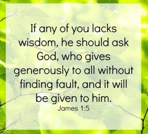 James 1.5 - If any lack wisdom, ask for it...