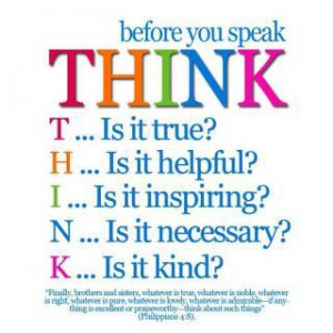 Think Before You Speak